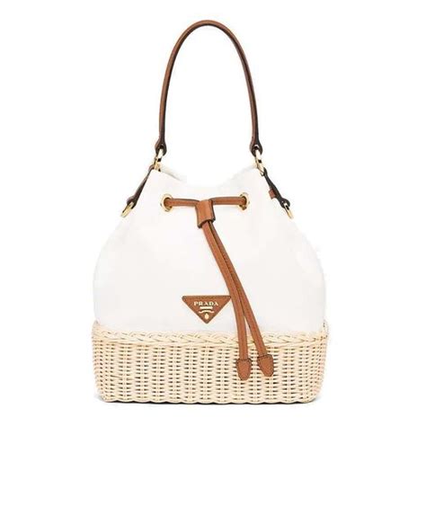 prada bucket bag australia|Prada wicker bucket bag.